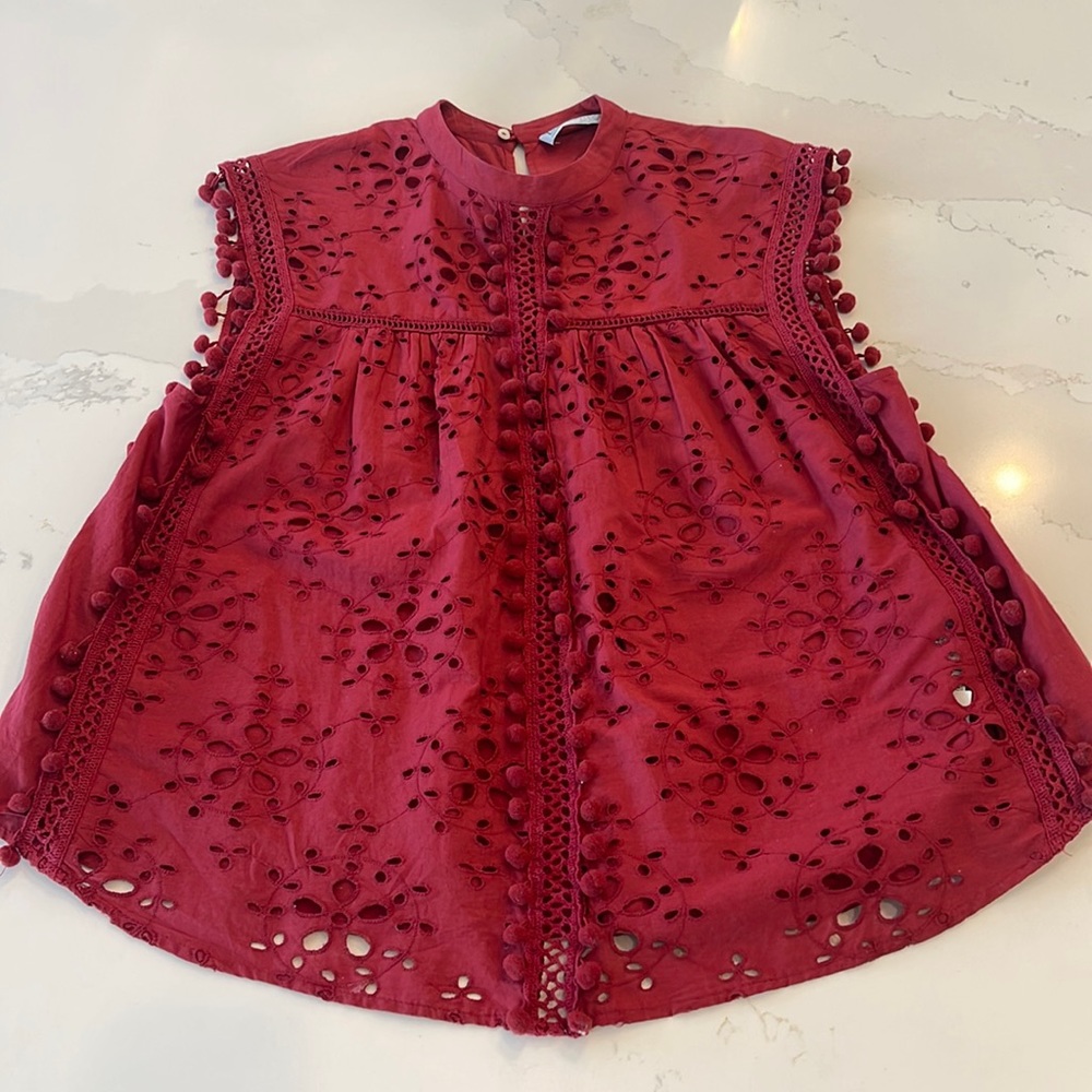 Zara Eyelet shirt